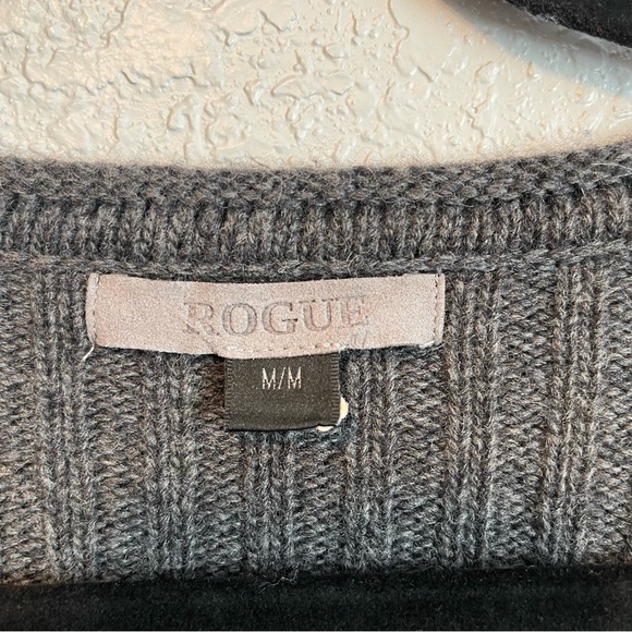 Rogue Striped Wool Blend Scoop Crewneck Pull Over Sweater Men's Size Medium - Picture 9 of 9